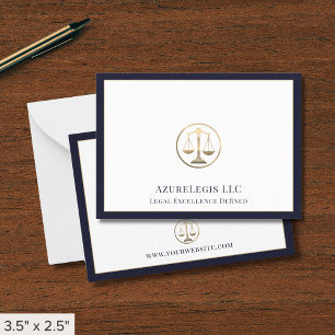 Personlig Attorney Law Anteckningskort