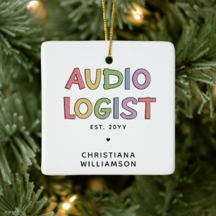 Personlig Audiolog Audiology Studenten Gift Julgransprydnad Keramik