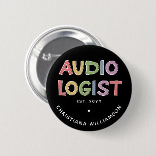 Personlig Audiolog Audiology Studenten Gift Knapp