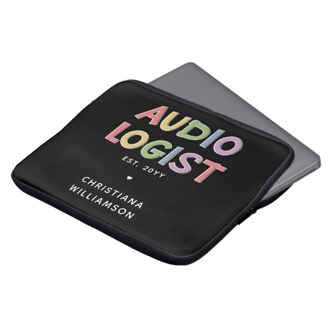 Personlig Audiolog Audiology Studenten Gift Laptop Fodral (Framsida topp)