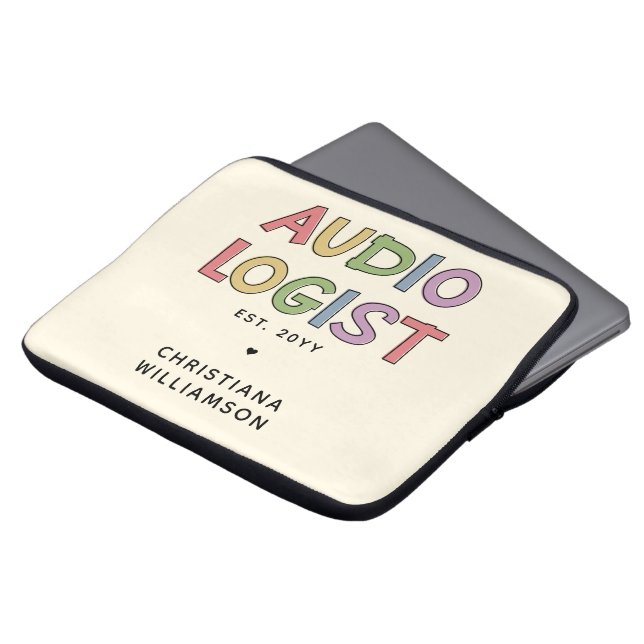 Personlig Audiolog Audiology Studenten Gift Laptop Fodral (Framsida topp)