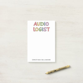 Personlig Audiolog Audiology Studenten Gift Post-it Block