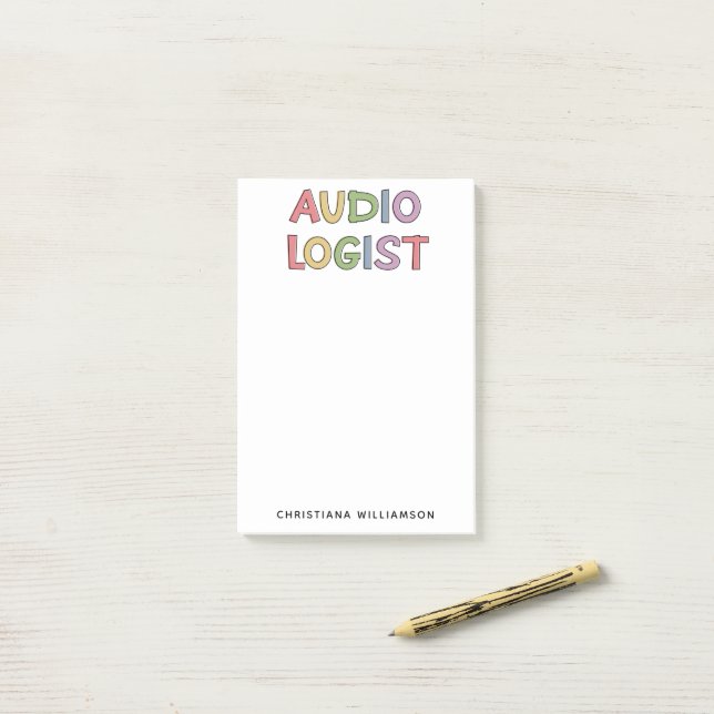 Personlig Audiolog Audiology Studenten Gift Post-it Block (På skrivbordet)