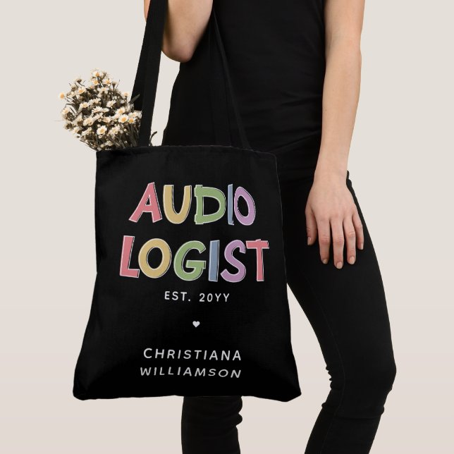 Personlig Audiolog Audiology Studenten Gift Tygkasse (Närbild)