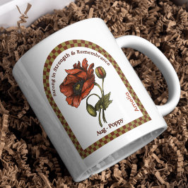 Personlig August Birth Monde Flower Kaffemugg