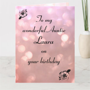Personlig Auntie Birthday Kort