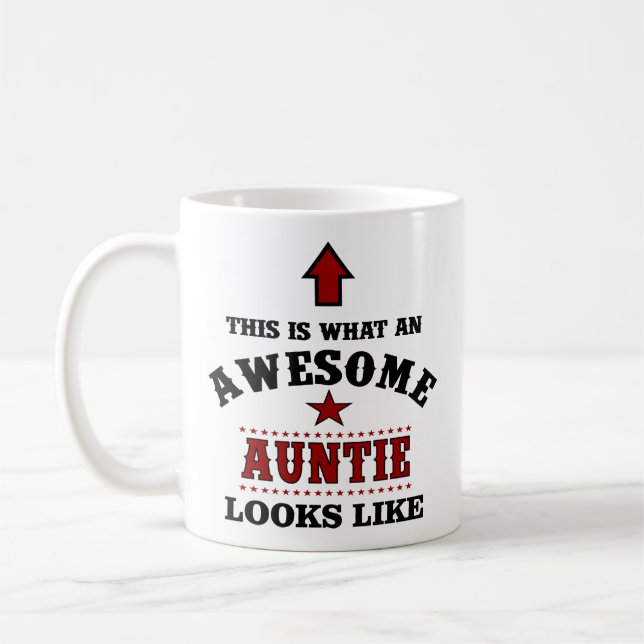 Personlig Auntie Gift Kaffemugg (Vänster)