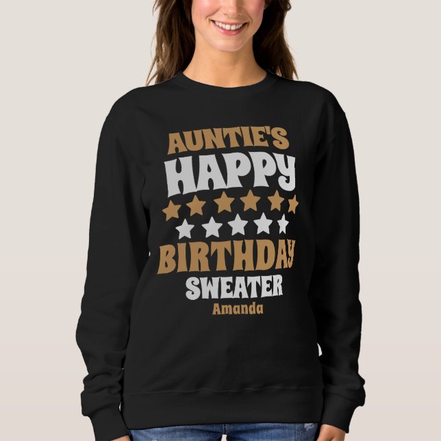 Personlig Auntie's Birthday Gift T Shirt (Framsida)