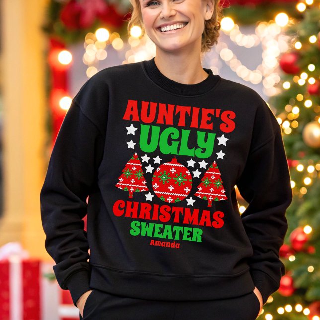 Personlig Auntie's fina julsötare T Shirt (Skapare uppladdad)