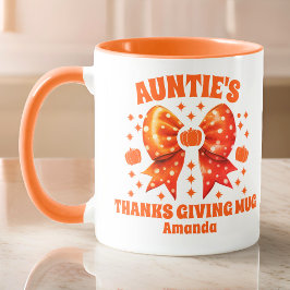 Personlig Auntie's Thanksgiving Mugg