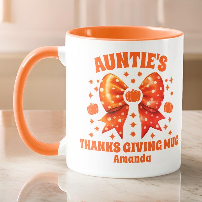 Personlig Auntie's Thanksgiving Mugg (Skapare uppladdad)