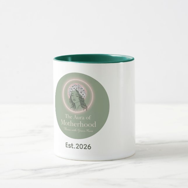 Personlig aura av moderskap - Zen Boho Kaffe Mugg (Center)