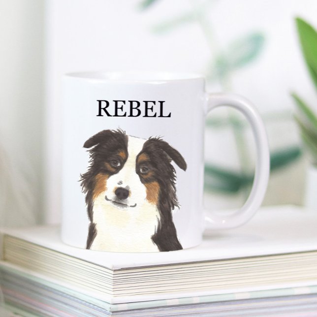 Personlig Aussie Australian shepherd Kaffemugg (Skapare uppladdad)
