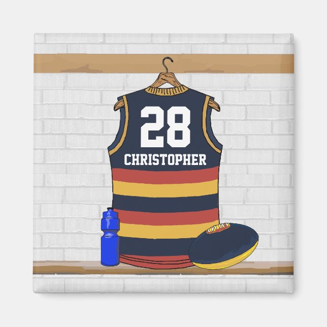 Personlig Aussie Regler Football Jersey BRY Magnet (Framsidan)