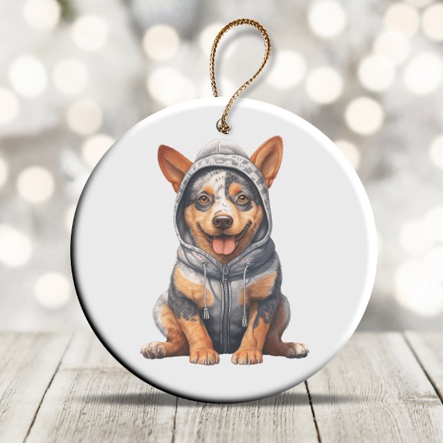 Personlig Australian Cattle Hund Art Julgransprydnad Keramik (Skapare uppladdad)