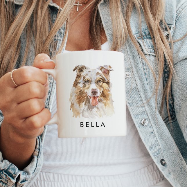 Personlig Australian Shepard Hund älskare Gifts Kaffemugg (Skapare uppladdad)
