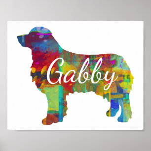 Personlig Australian shepherd / Aussie Art Poster
