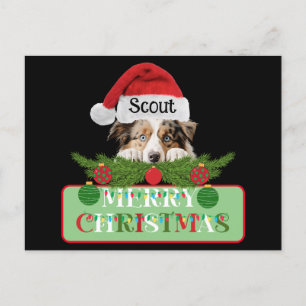 Personlig Australian shepherd God jul Helg Vykort