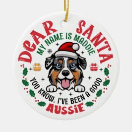 Personlig Australian shepherd Hund jul Julgransprydnad Keramik