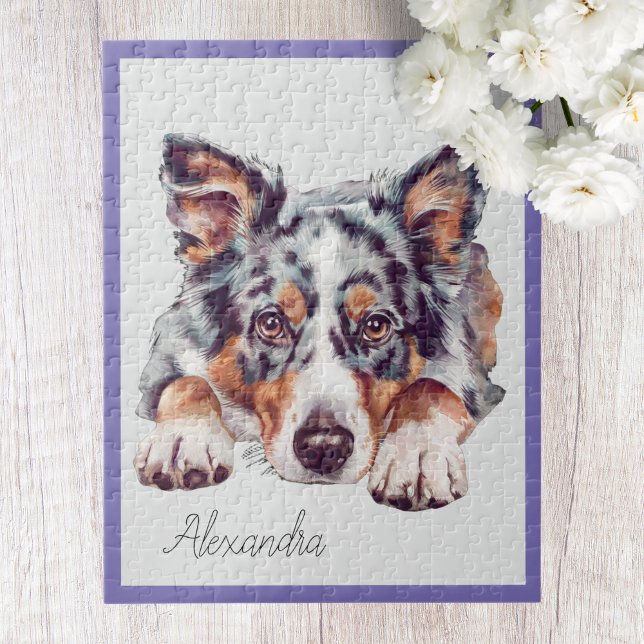 Personlig Australian shepherd Jigszawa Puzzle Pussel (Skapare uppladdad)