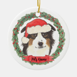 Personlig Australian shepherd Julgransprydnad Keramik