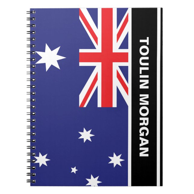 Personlig Australien Flagga Anteckningsbok (Framsidan)