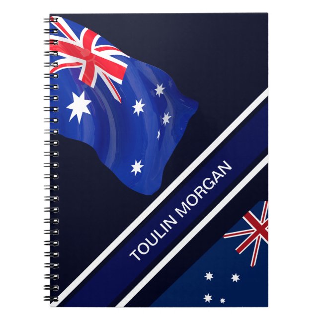 Personlig Australien Flagga Anteckningsbok (Framsidan)