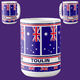 Personlig Australien Flagga Kaffemugg