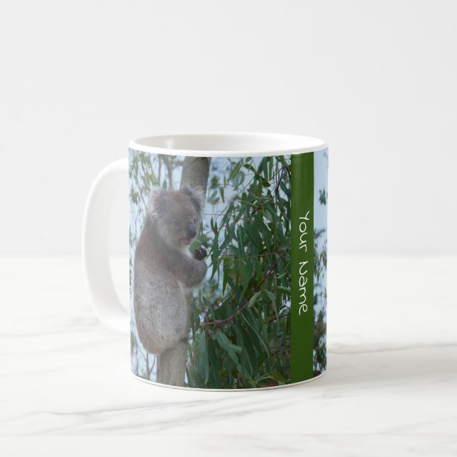 Personlig Australien Kangaroo Island Koala Kaffemugg (Framsida vänster)