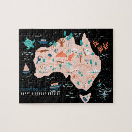 Personlig Australien Karta Jigszawa Puzzle för bar Pussel
