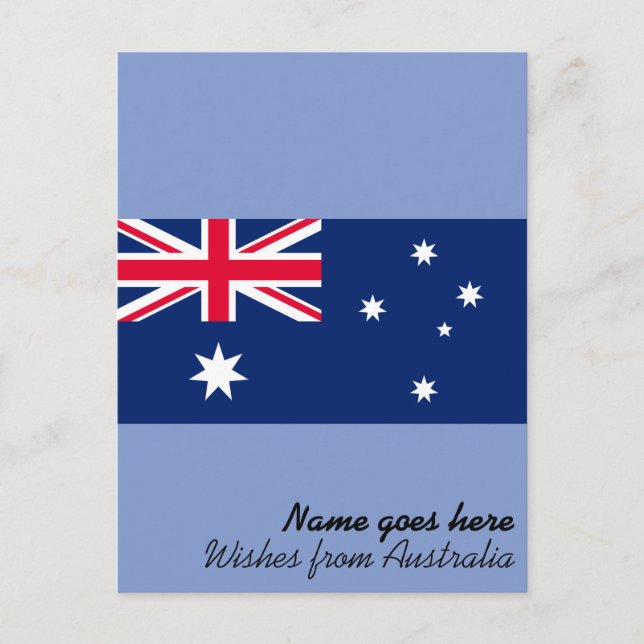 Personlig australiensisk flagg-semester/ledighet vykort (Framsida)