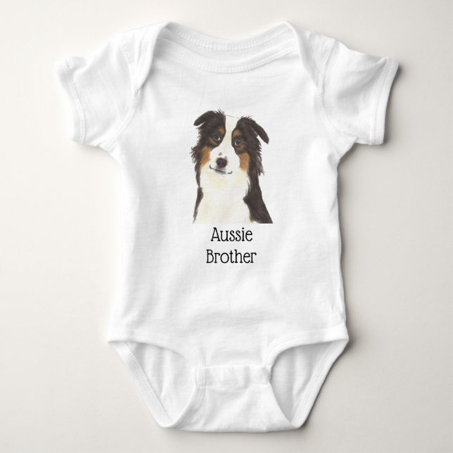 Personlig australisk Australian Shepherd T Shirt (Framsida)