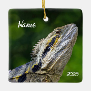 Personlig australiska Vatten Dragon Julgransprydnad Keramik