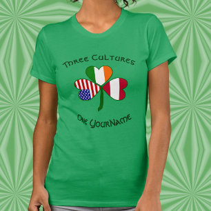 Personlig Austria Irland USA Shamrock Kvinnor T Shirt
