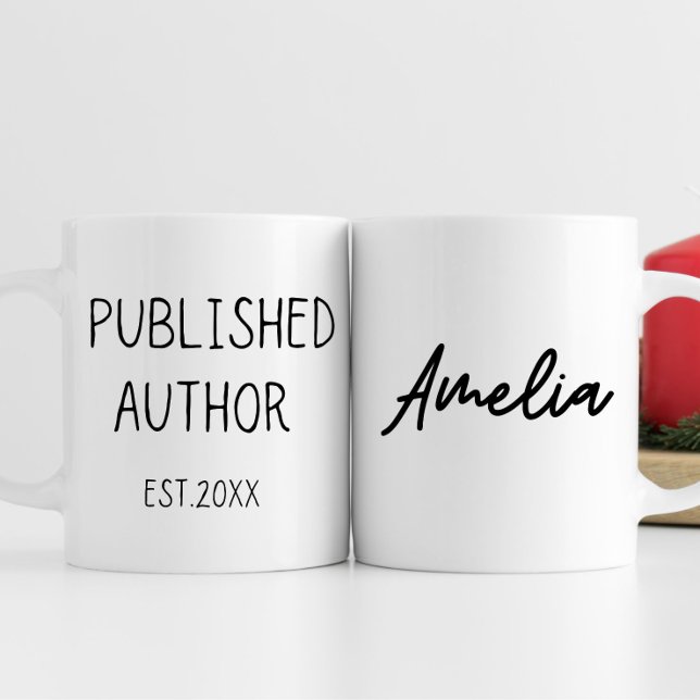 Personlig Author Gift, Writer Gift, Bok Älskare Kaffemugg (Skapare uppladdad)