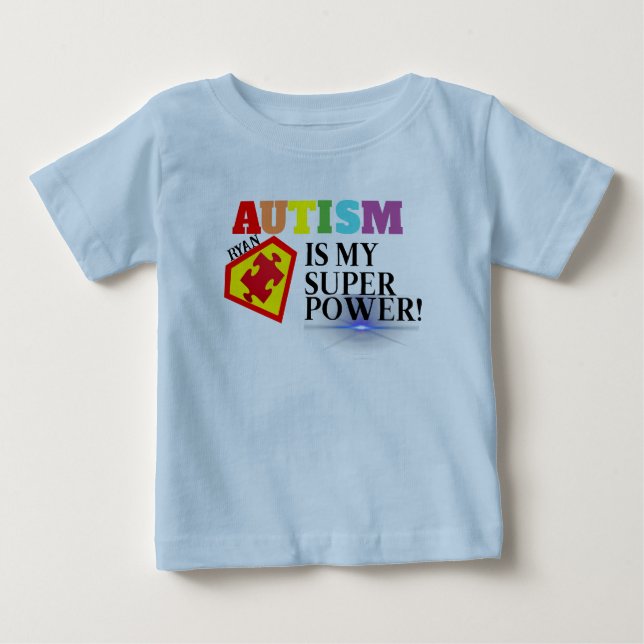 Personlig Autism är min supermakt T-Shirt (Framsida)