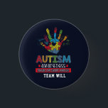Personlig Autism Awareness Education Advocate Knapp<br><div class="desc">Färgfyllda pussel med ett kärlek-hjärta i mitten för kampanjen för att öka medvetenheten om autism. Den här designen har färg som skapar den djärv, livfull och roligt. Ordspråket på den ger ett kraftfullt budskap: "Autism Awareness Education, Kärlek, Support, Advocate". Lägg till ditt team namn genom att klicka på "Anpassa" ovan...</div>