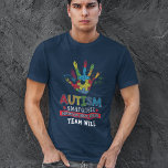 Personlig Autism Awareness Education Advocate T Shirt<br><div class="desc">Färgfyllda pussel med ett kärlek-hjärta i mitten för kampanjen för att öka medvetenheten om autism. Den här designen har färg som skapar den djärv, livfull och roligt. Ordspråket på den ger ett kraftfullt budskap: "Autism Awareness Education, Kärlek, Support, Advocate". Lägg till ditt team namn genom att klicka på "Anpassa" ovan...</div>