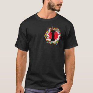 Personlig Autism Awareness Initial I Brev Mon T Shirt