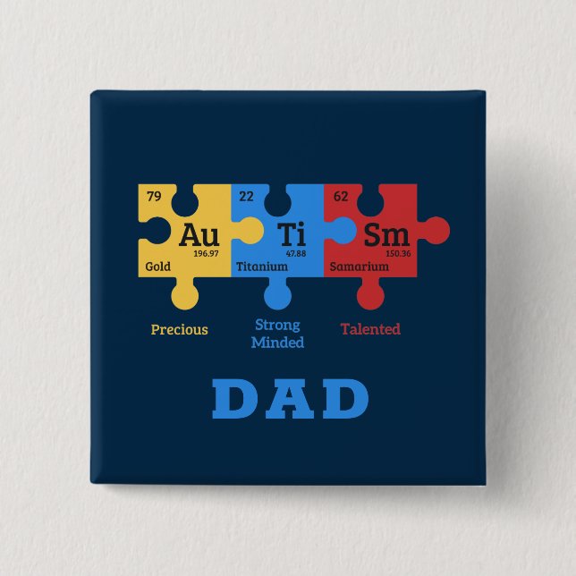 Personlig Autism Periodic Bord Inslag Knapp (Framsida)