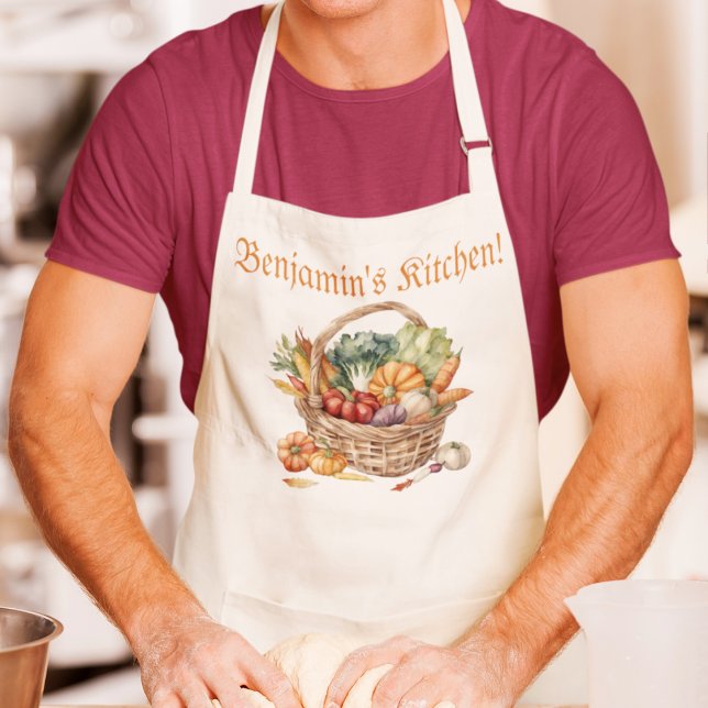 Personlig Autumn Chef's Kitchen Apron Förkläde (Autumn colors, rustic image.)