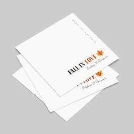 Personlig Autumn Elegance Bröllop Napkins Pappersservett