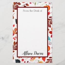 Personlig Autumn Harvest Brevpapper