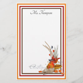 Personlig Autumn Harvest Brevpapper