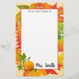 Personlig Autumn Harvest Brevpapper