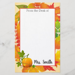 Personlig Autumn Harvest Brevpapper