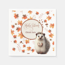 Personlig Autumn Hedgehog Napkins