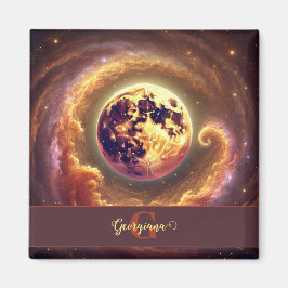 Personlig Autumnal Galaxy Harvest Måne Magnet