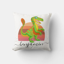 Personlig av Anpassningsbar vid dinosaur-babydusch Kudde