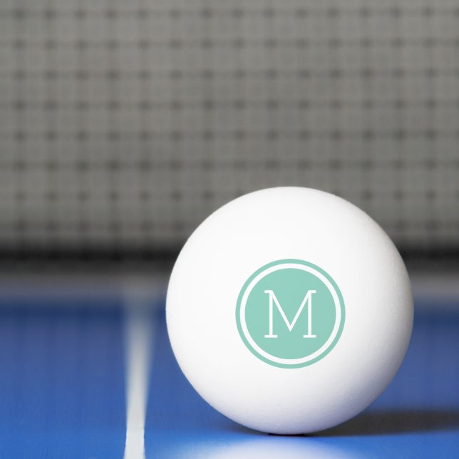 Personlig av Aqua Circle Monogram Pingisboll (Netto)